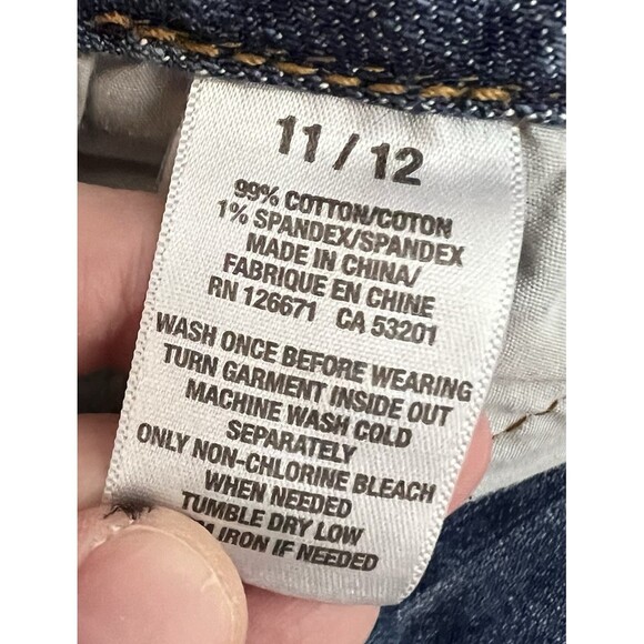 Aeropostale Capri Blue Jeans Womens Size 11/12 Denim Embroidered Pocket Summer - Picture 5 of 15